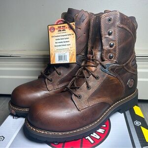 Justin Boots Brown Men's Work Boots - Lace-Up Safety